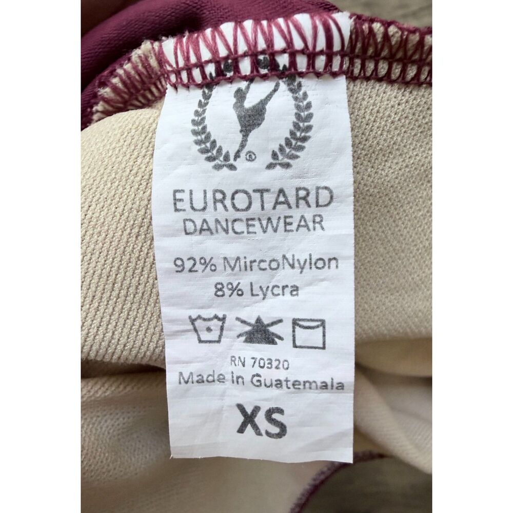 Eurotard Adult XS Burgundy Microfiber Tank Leotard Ballet Dance NWOT